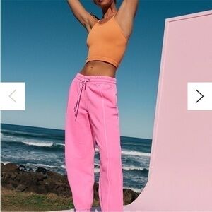 EUC FP Movement Sprint to the Finish sold out pink berry joggers